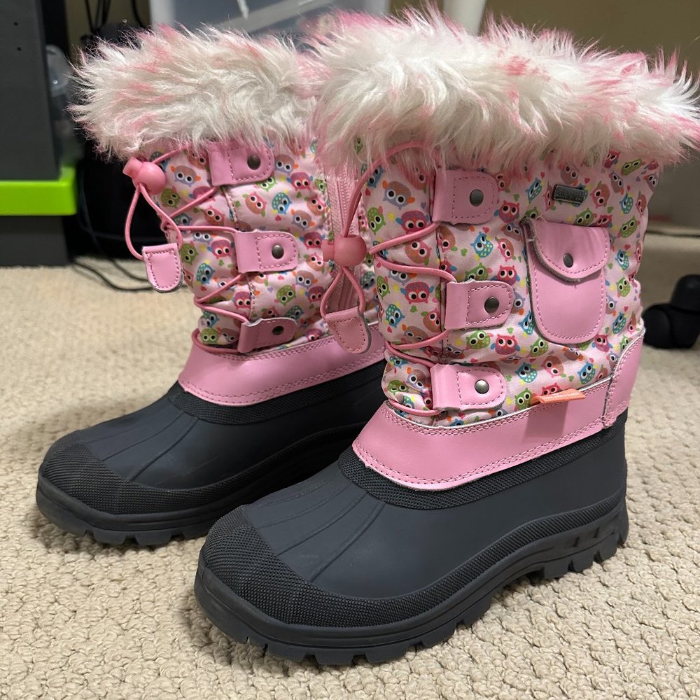 Dream Pairs Pink and Black Kids Boots